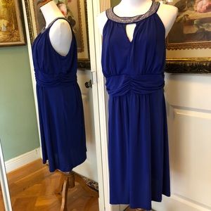 Beautiful blue dress with sequence stones